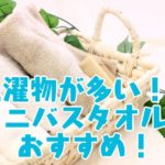 洗濯物が多い！？ミニバスタオルがおすすめ！